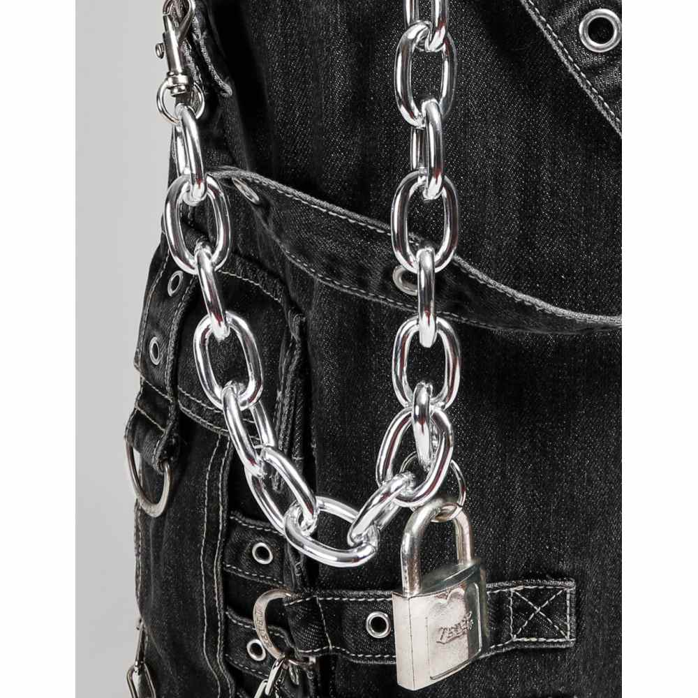 Tripp NYC - Lock and Chain Necklace - Silver coloured